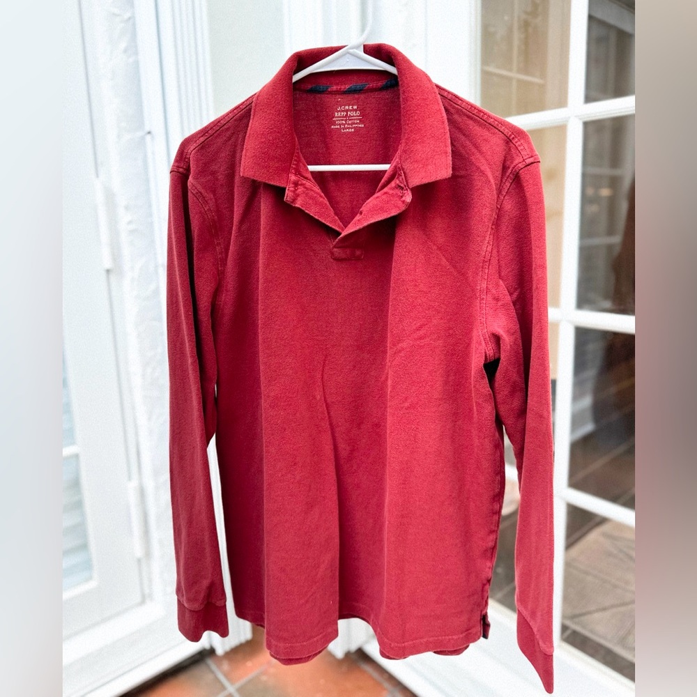 J. Crew Red Polo Shirt Classic Cotton Blend